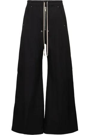 Rick Owens Pantalones Anchos De Algodón