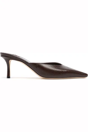 Jimmy Choo Mules De Piel Estampado Lagarto 65mm