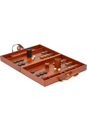 THE CONRAN SHOP Juego De Backgammon De Madera Y Piel