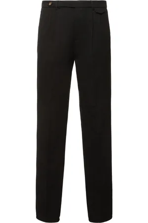 Brunello Cucinelli Pantalones De Gabardina De Algodón
