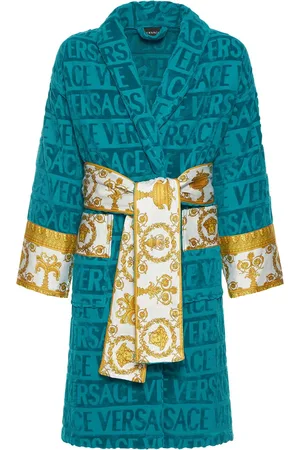 VERSACE Albornoz Barocco & Robe De Algodón