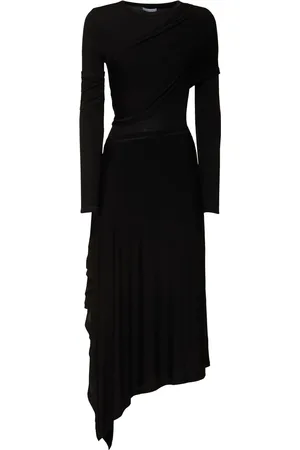 Helmut Lang Vestido Largo De Jersey Drapeado