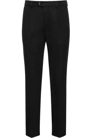 Brunello Cucinelli Pantalones Rectos De Gabardina De Algodón