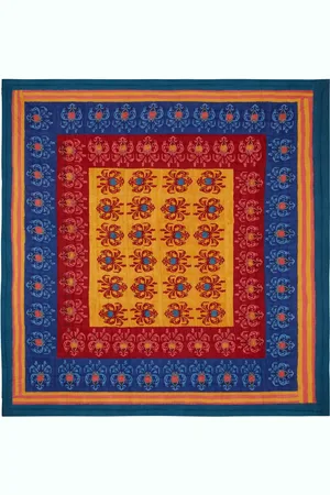 LISA CORTI Colcha Brocade Royal Blue