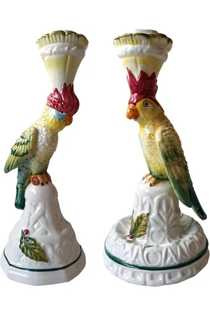 Les-Ottomans Juego De 2 Portavelas Parrot