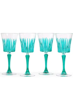 Les-Ottomans Set De 4 Copas De Vino Pintadas A Mano