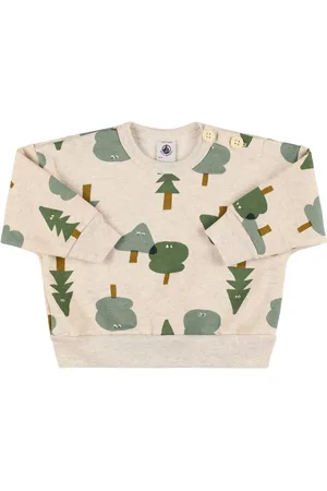 Petit Bateau Sudadera De Algodón Con Cuello Redondo