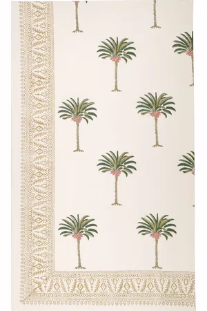 Les-Ottomans Mantel De Algodón Estampado A Mano