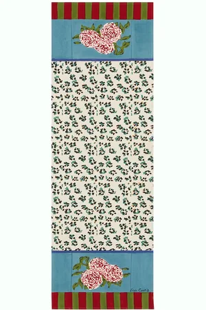 LISA CORTI Camino De Mesa Leopard Stripes Sky