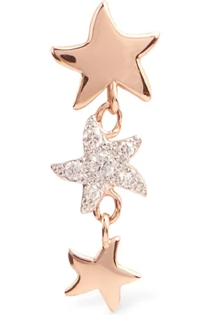 Dodo Pendiente Individual De Oro Rosa 9kt Y Diamantes