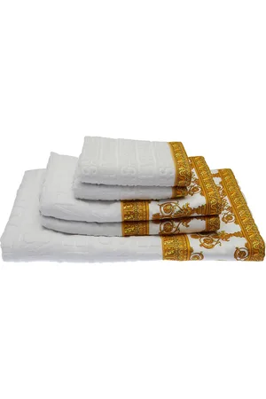 VERSACE Juego De 5 Toallas Barocco & Robe De Algodón