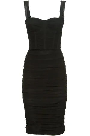 Dolce & Gabbana Vestido Midi De Tul Drapeado