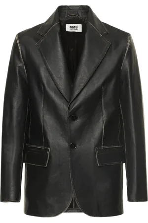 Maison Margiela Blazer De Piel Efecto Vintage