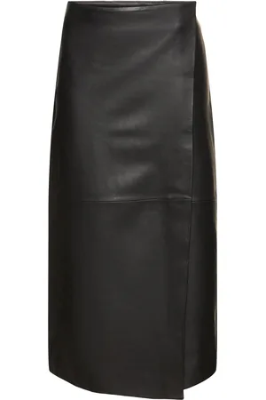 The Frankie Shop Falda Midi Envolvente De Piel