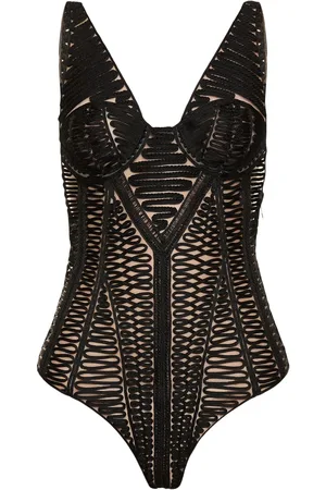 The Attico Body De Tul Transparente Bordado
