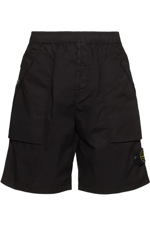Stone Island Shorts De Algodón Con Logo