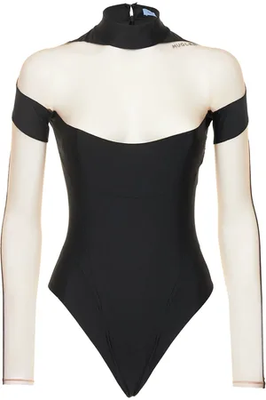 MUGLER Body De Tul Y Jersey