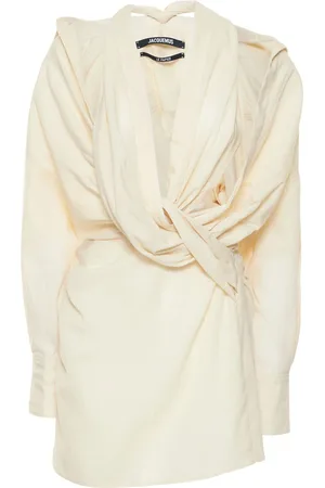Jacquemus Vestido Corto De Algodón Popelina