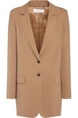 Max Mara Blaer Anta De Lona De Lana Stretch