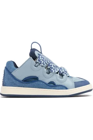 Lanvin Sneakers Curb De Piel Con Cordones