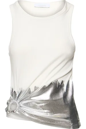 Paco rabanne Tank Top De Algodón Acanalado