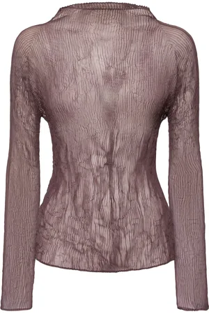 Issey Miyake Top De Chifón Plisado