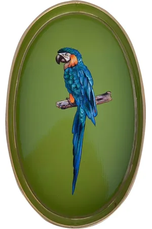 Les-Ottomans Bandeja Fauna De Hierro Pintada A Mano