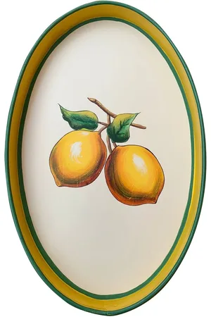 Les-Ottomans Bandeja Flora De Hierro Pintada A Mano