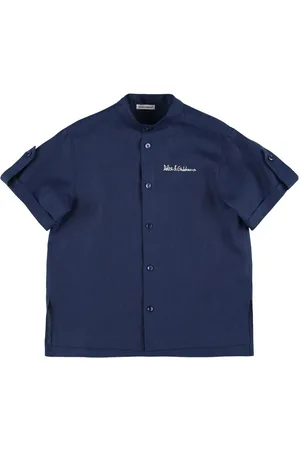 Dolce & Gabbana Camisa De Lino Con Logo