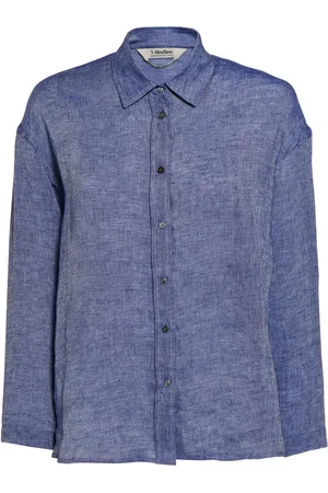Max Mara Camisa De Lino Chambray