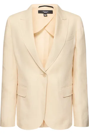 Max Mara Blazer De Lona De Lino