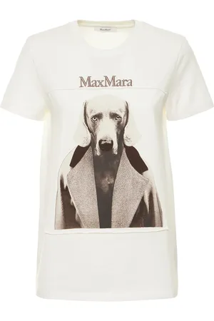 Max Mara Camiseta Mmdog De Jersey De Algodón Estampada