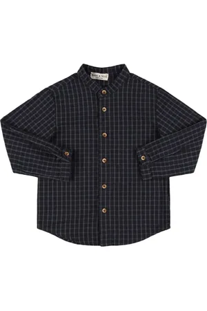 Babe & Tess Camisa De Algodón Con Cuello Mao