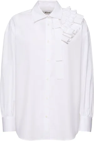Msgm Camisa De Popelina De Algodón