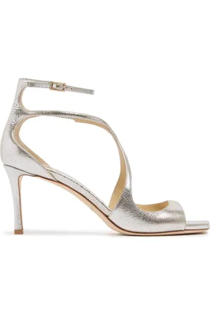 Jimmy Choo Sandalias De Piel Glitter 75mm