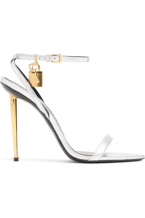 Tom Ford Sandalias Padlock De Piel Metalizada 105mm