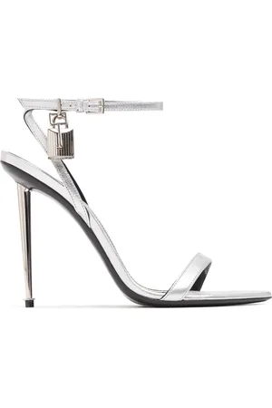 Tom Ford Sandalias Padlock De Piel Metalizada 105mm
