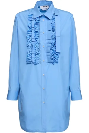 Msgm Vestido De Popelina De Algodón