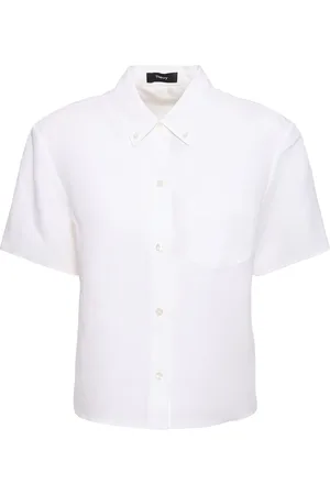 THEORY Camisa De Lino Con Bolsillo