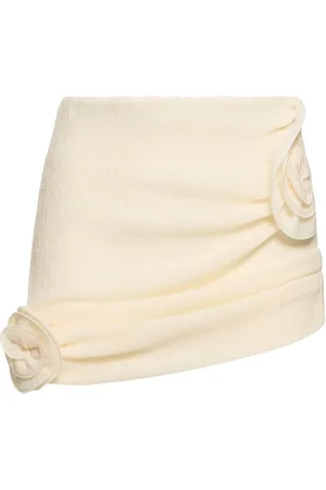MAGDA BUTRYM Minifalda Drapeada Con Flor