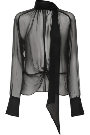 Nina Ricci Camisa De Seda Con Bufanda