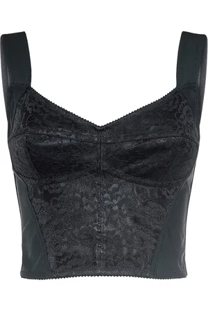 Dolce & Gabbana Top Corsé De Satén Y Encaje