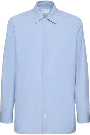 Jil Sander Camisa De Algodón A Rayas
