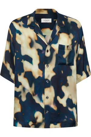 LANEUS Camisa De Viscosa Con Manga Corta