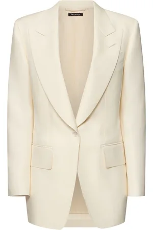 Tom Ford Blazer De Lana Y Sarga De Seda