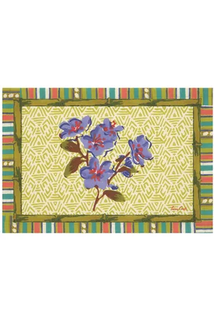 LISA CORTI Set De 2 Mantelitos Oriental Pervinch