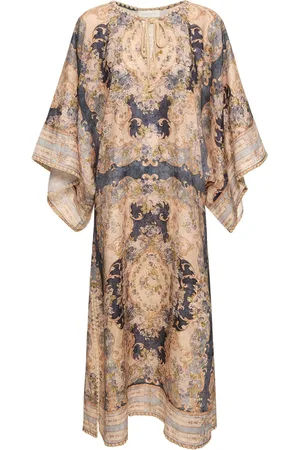 ZIMMERMANN Vestido Midi Caftan De Lino