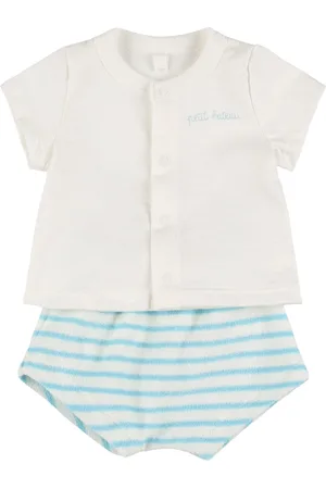 Petit Bateau Camiseta Y Cubrepañal De Jersey De Algodón
