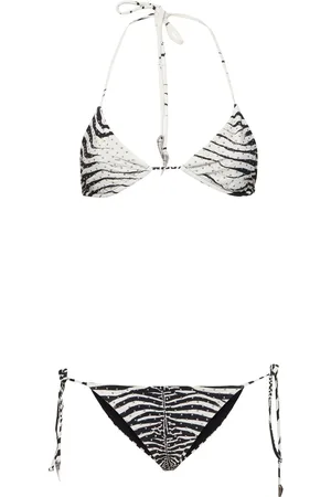 Roberto Cavalli Bikini Triangular Con Estampado