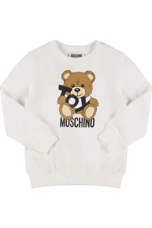 Moschino Sudadera De Algodón Con Cuello Redondo